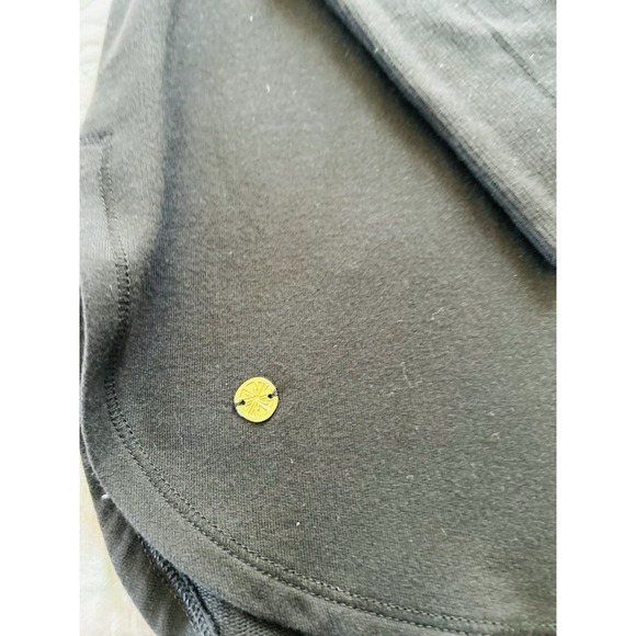 Lilly Pulitzer Luxletic Black Beachcomber Scoop Neck Long Sleeve Tunic Top Med - Picture 6 of 9